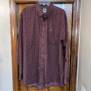 Cinch Men's Western Shirt Paisley LS Button-Down Sz XL EUC‎